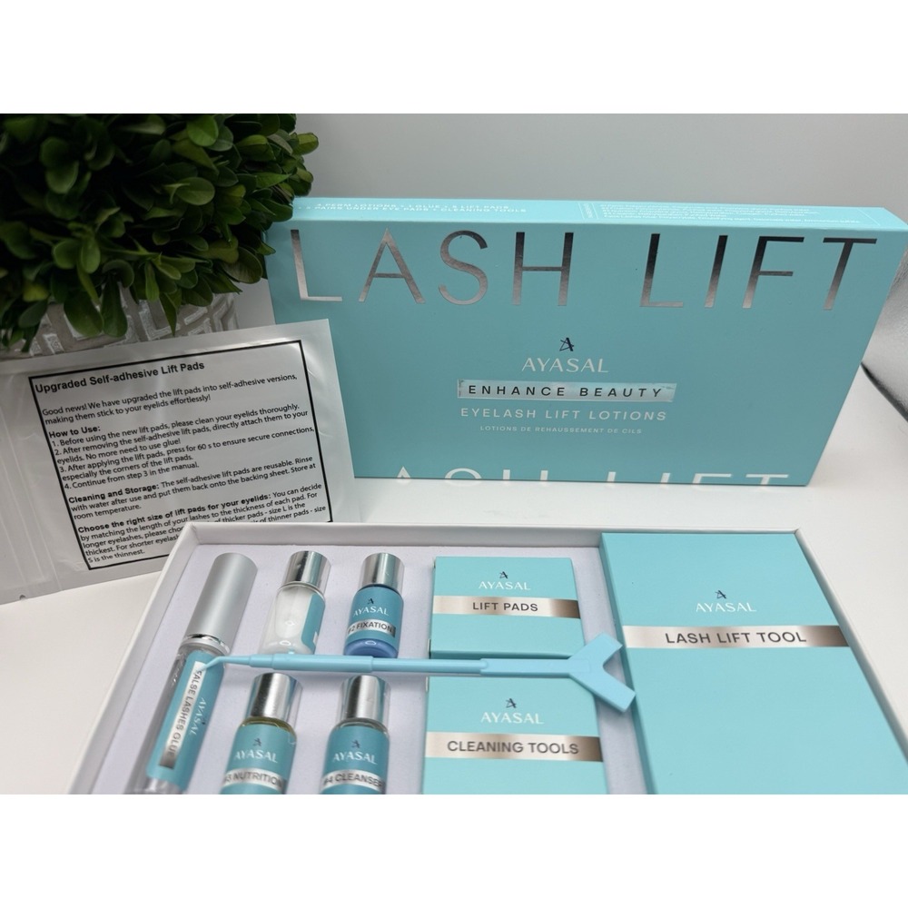 AYASAL Lash Lift Kit Eyelash Perming Set 5 Lotions + Tools NEW Open Box Salon